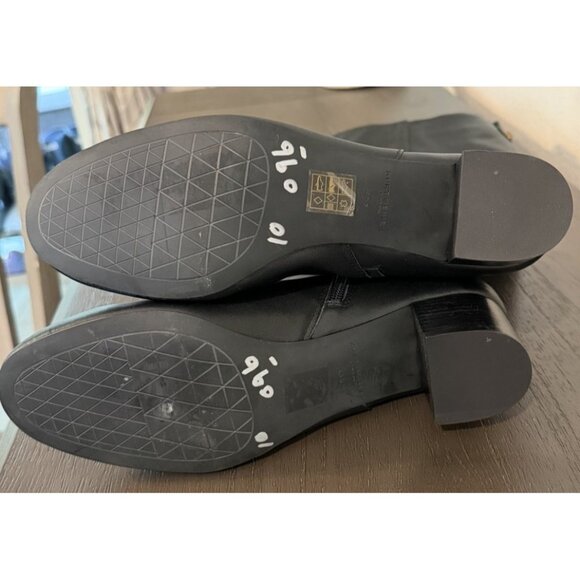 Kurt Geiger Size 9.5 heel boot women's black leather Elmer knee High eagle 40.5 - Picture 6 of 16